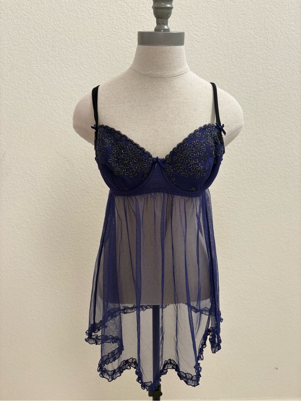 Frederick’s Of Hollywood Purple Sheer Babydoll Lingerie